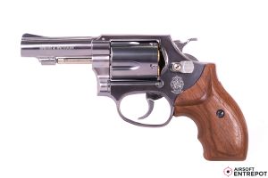 Marushin S&W M60 3inch Wood grip SILVER ABS