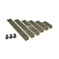 JJ Airsoft Set de 6 Rails M-Lok Polymer (Tan)